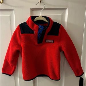 Red and navy Vineyard Vines toddler shep shirt